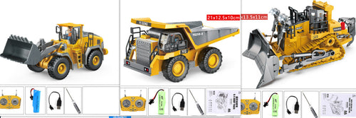 Alloy Charging Excavator Toy Car