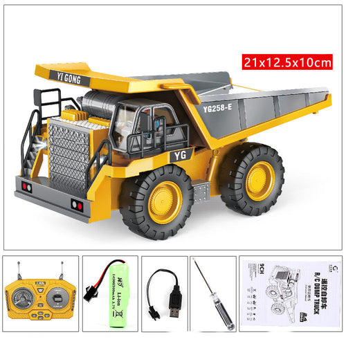 Alloy Charging Excavator Toy Car