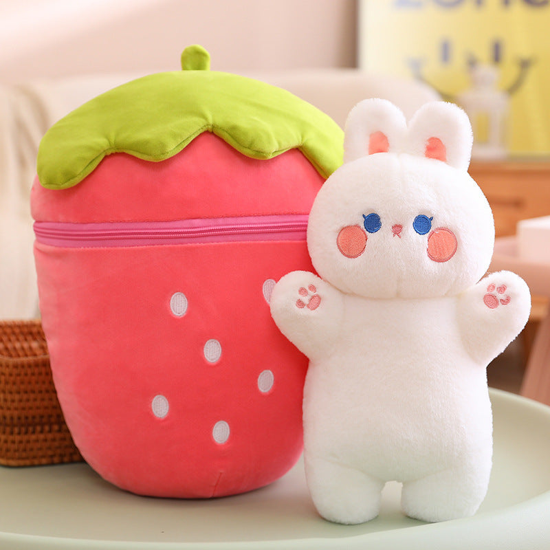Strawberry and Carrot Plush Toy Pillows-4