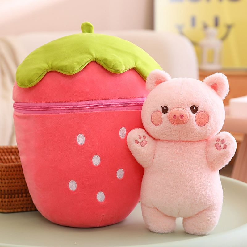 Strawberry and Carrot Plush Toy Pillows-6