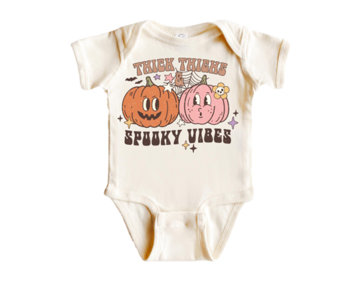 Thick Thigh Spooky Halloween - Baby Boy Girl Clothes Infant Bodysuit