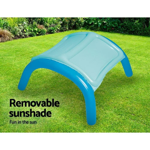 Kids Pool 140x140x114cm Inflatable Swimming w/ Canopy Play