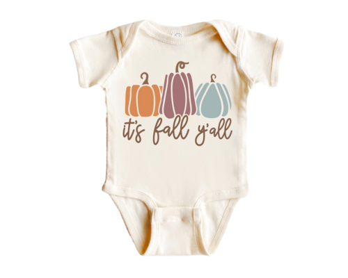 Its Fall Yall Pumpkin - Baby Boy Girl Clothes Infant Bodysuit Funny
